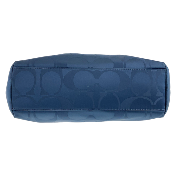 Coach Coach Signature Navy Silver Canvas Tote Bag Canvas Tote Bag - Picture 10 of 10